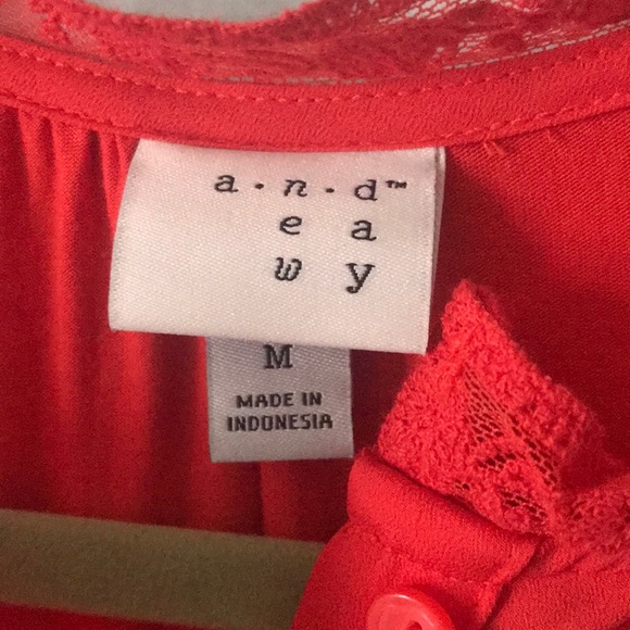 NWT Med A New Day by Target Red Sleeveless Blouse - Picture 3 of 5